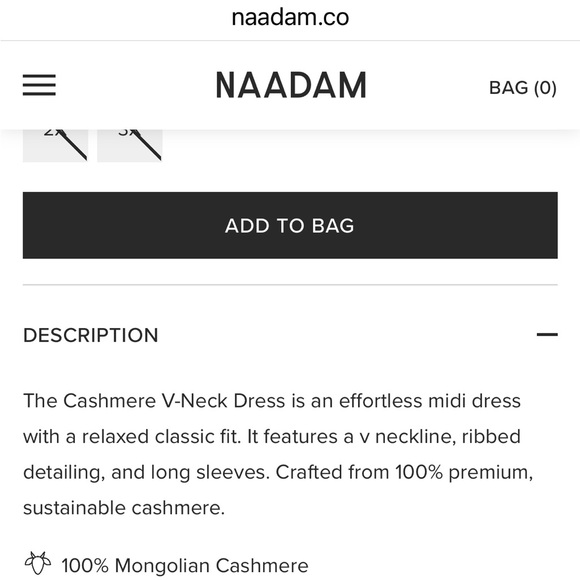 NAADAM Brown V-Neck Sweater Dress - Picture 2 of 7